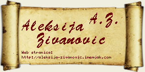Aleksija Živanović vizit kartica